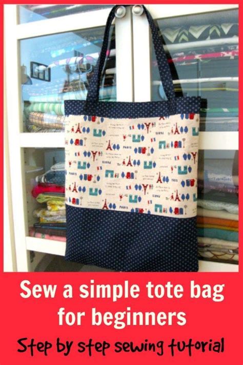 Simple Tote Bag Free Pattern And Step By Step Tutorial Its Sturdy