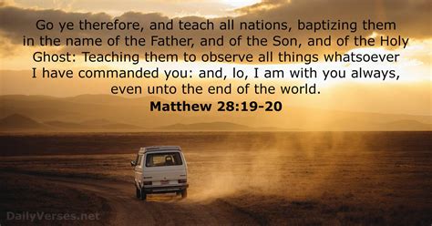 Matthew 2819 20 Bible Verse Kjv