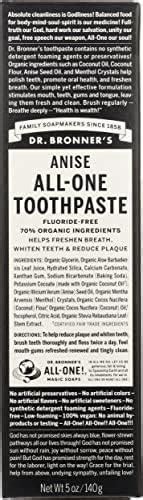 Dr Bronner’s All One Toothpaste Peppermint 1 Ounce 3 Pack 70 Organic