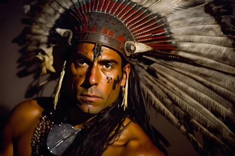 Premium Ai Image Native Americans Portrait Of Americans Indian Man