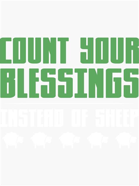 Count Your Blessings Instead Of Sheep Happy Thanksgiving Sticker