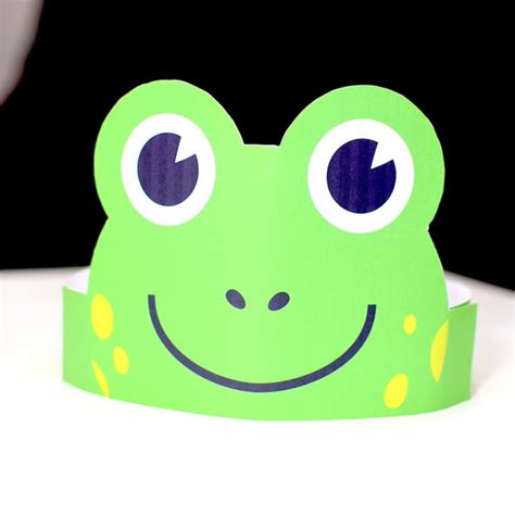 Frog Headband Craft For Kids Free Frog Hat Template
