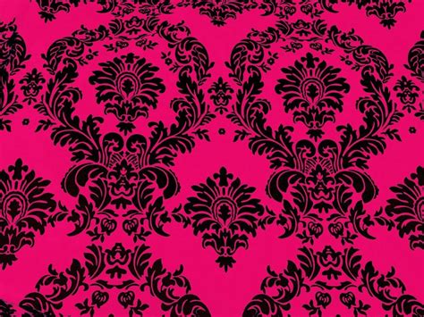 Pink And Black Damask Wallpapers On Wallpaperdog