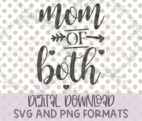 Mom of Both SVG Fun Design for Mugs Shirts and More | Etsy