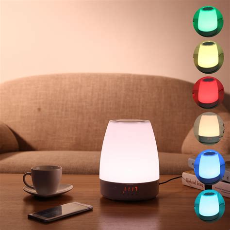 Wake Up Light Bedside Lamp Alarm Clock With 8 Natural Sounds Touch