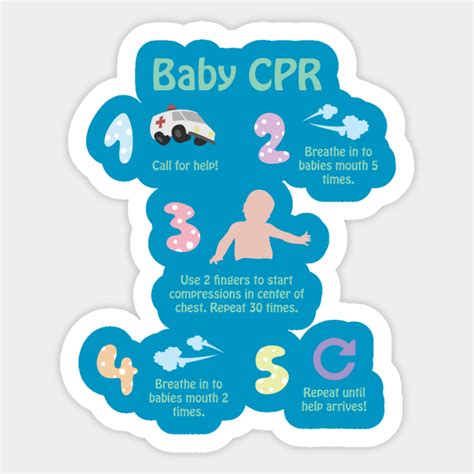 5 Steps To Baby Cpr Cpr Sticker Teepublic