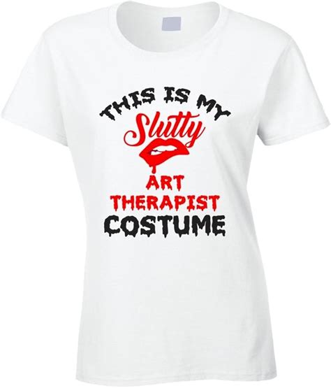 this is my slutty art therapist costume halloween t shirt white clothing shoes