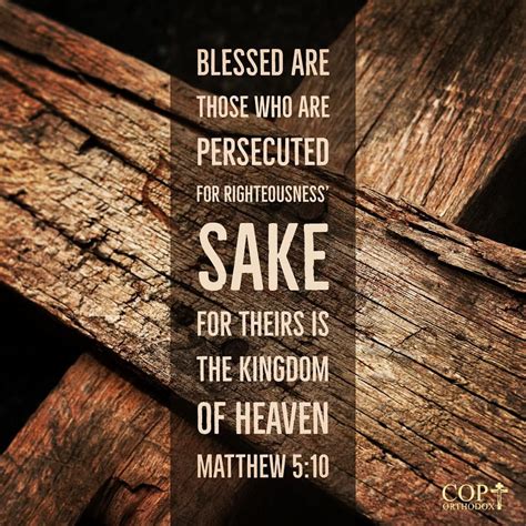 ‘blessed Are They Who Are Persecuted For Righteousness Sake For