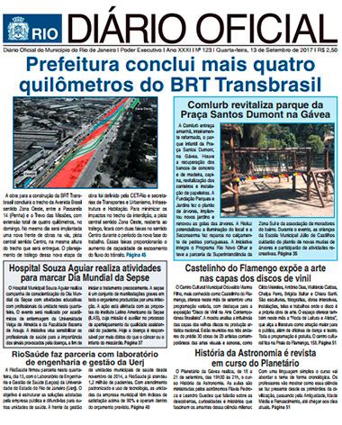 Diario Oficial Rio De Janeiro Prefeitura Do Rio De Janeiro