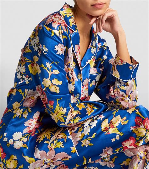 Olivia Von Halle Silk Floral Lila Pyjama Set Harrods Us