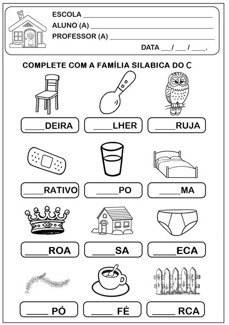 60 Atividades Com A Letra C Para Imprimir Alfabetização 1º Ano