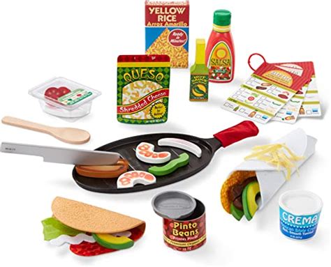 Melissa And Doug Fill And Fold Taco And Tortilla Set Play Food Sliceable