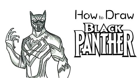 How To Draw Marvels Black Panther Youtube