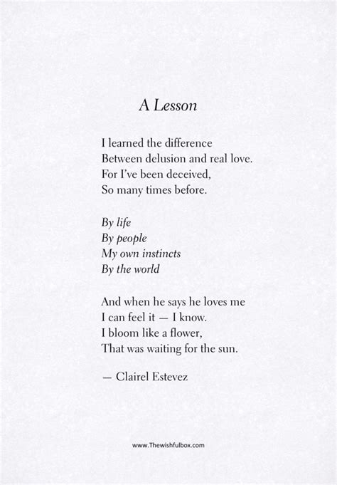 A Lesson Love Poem Inspirational Poetry About Love And Life