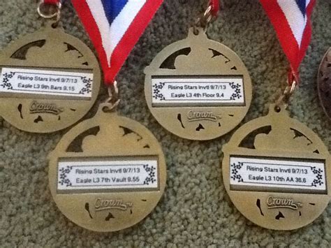 Gymnastics Medal Labels Wanted To Label Each Medal With Meet Name