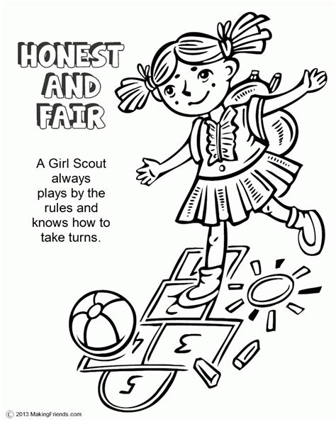 Honesty Coloring Activities Coloring Pages