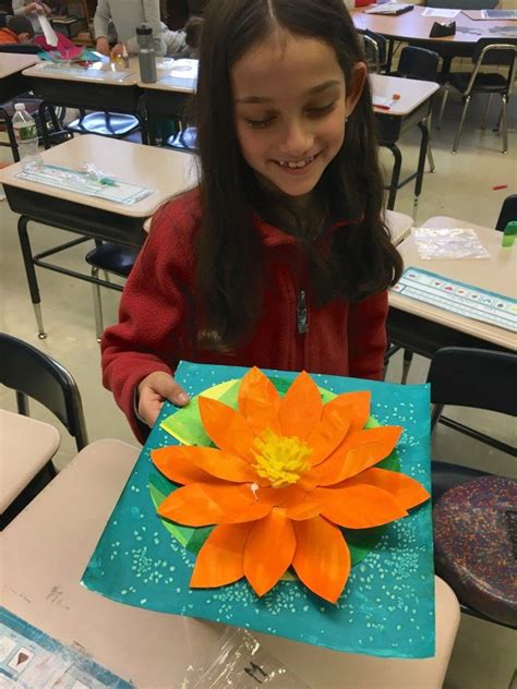 3 D Water Lilies 2nd Grade Spring Art Projects Elementary Art