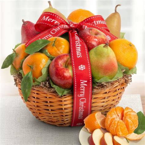 Merry Christmas Fruit Favorites Basket Aa4103x A T Inside