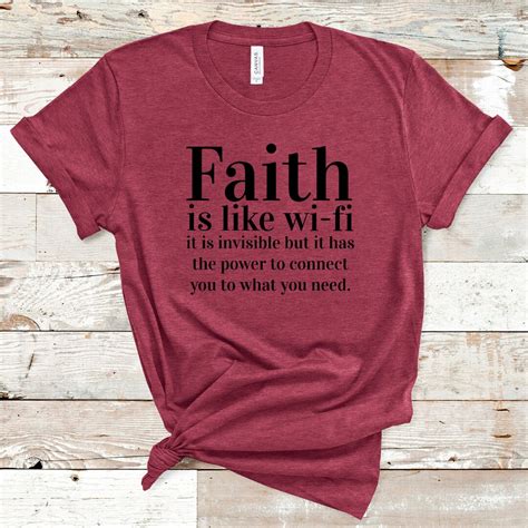 Faith Is Like Wi Fi T Shirt Faith T Shirt Wi Fi Shirt Etsy