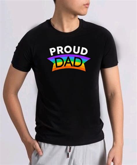 Top Proud Dad LGBT Rainbow Gift For Father S Day Shirt Kutee Boutique