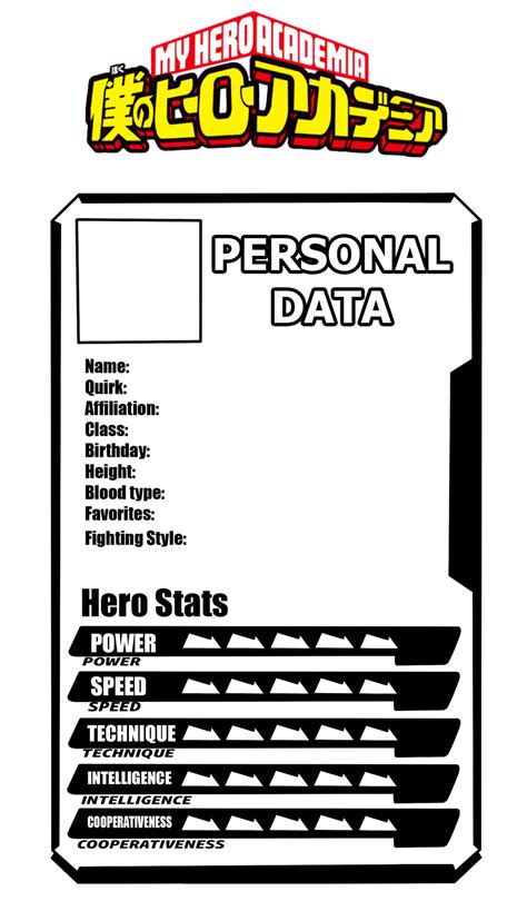 Personal Oc Data Character Sheet Template Character Template My
