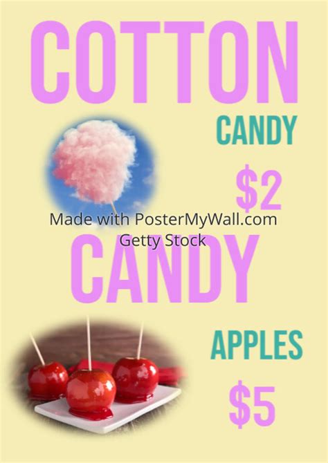 Cotton Candy Flyer Template Postermywall
