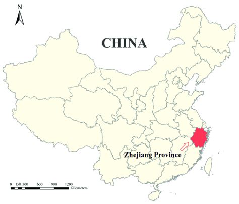 Location Of Zhejiang Province China Download Scientific Diagram