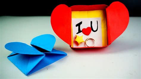 How To Make Heart Box With Paper Origami Heart Box And Envelope Easy