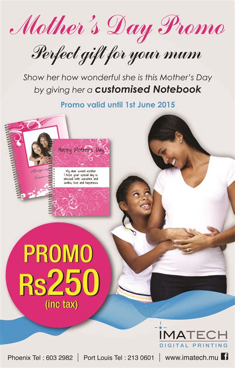 Mothers Day Promo Notebook Promo Ts For Mum Happy Mothers