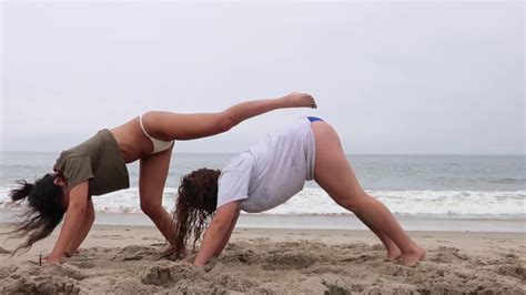 Yoga Challenge On The Beach Youtube