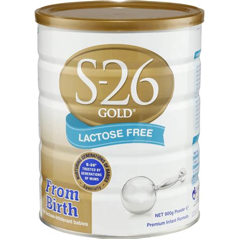 Nan lactose free is suitable for use as sole source of nutrition from birth up to 6 months of age when lactose free elimination diet is required. S-26 Gold Lactose Free Formula From Birth 900g | Woolworths