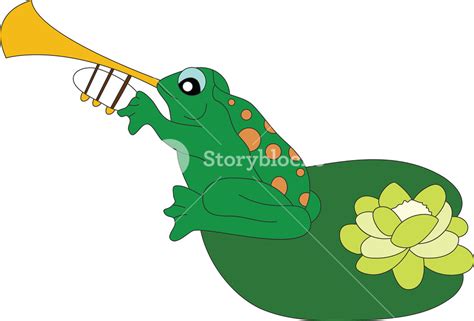 Frog Playing Trumpet Royalty Free Stock Image Storyblocks