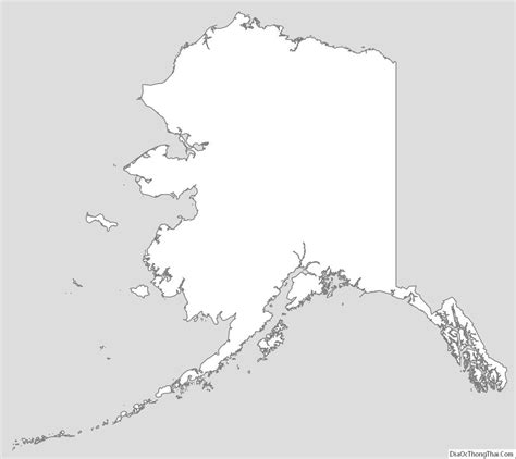 Alaska Outline Map Map Us State Map Alaska