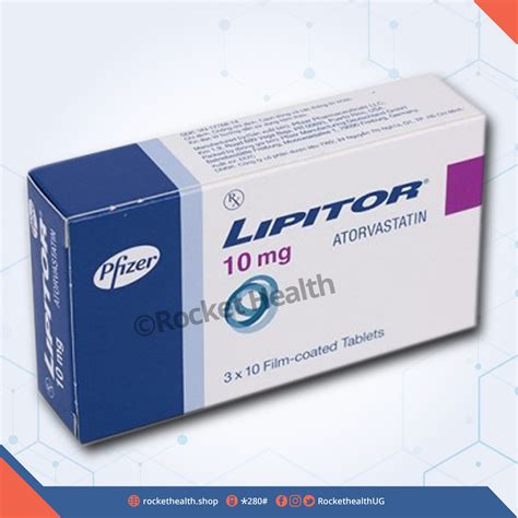 Atorvastatin 10mg Lipitor Pfizer Tablets 10s Rocket Health
