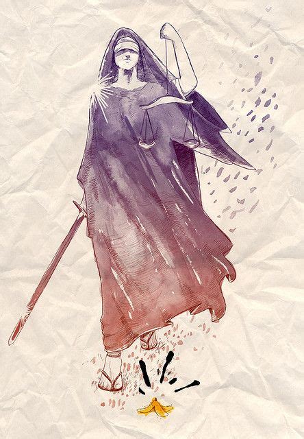 Blind Justice Lady Justice Illustration Art