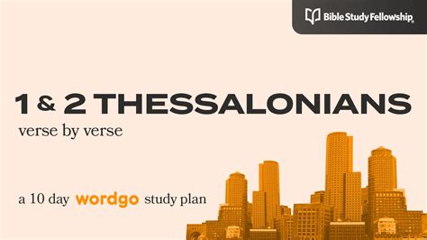 Thessalonians 1 2 Verse By Verse With Bible Study Fellowship