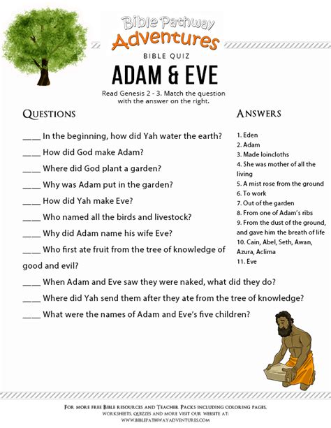 Adam And Eve Free Printables Printable Word Searches