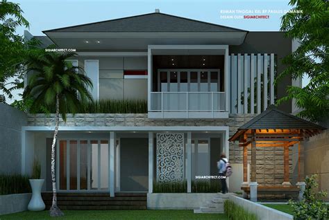 Denah rumah modern sederhana dan minimaliss 3 kamar. 92 Desain Rumah Tropis Modern Minimalis Terbaru