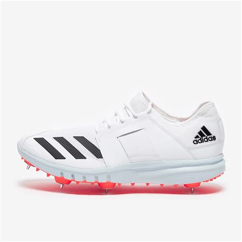 Adidas Howzat Cricket Spikes White Red Mens Shoes