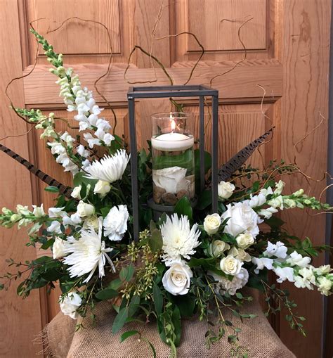 Elegant Candle Tribute Funeral Floral Funeral Flower Arrangements