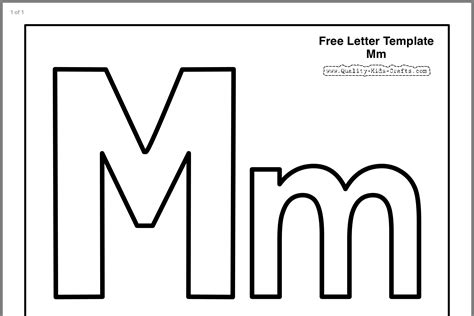 Free Printable Letter M Template