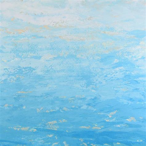Fresh Blue Modern Abstract Painting By Suzanne Vaughan Saatchi Art