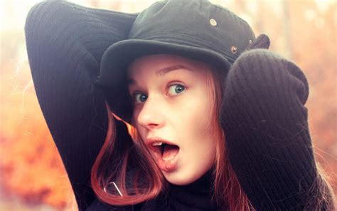 Long Haired Blue Eyed Milena D Ukrainian Red Hair Model Teen Girl