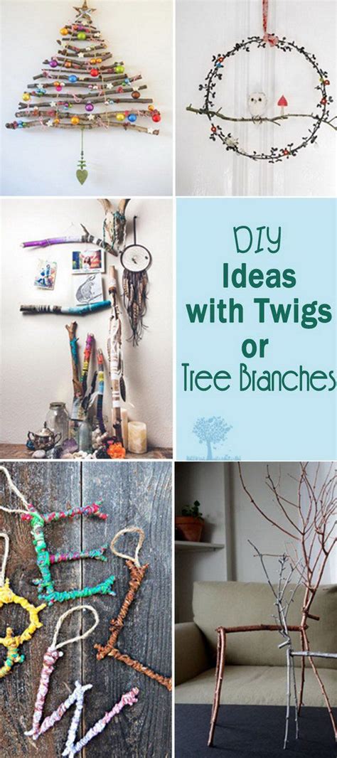 Diy Ideas With Twigs Or Tree Branches Hative Twig Crafts Twig Art