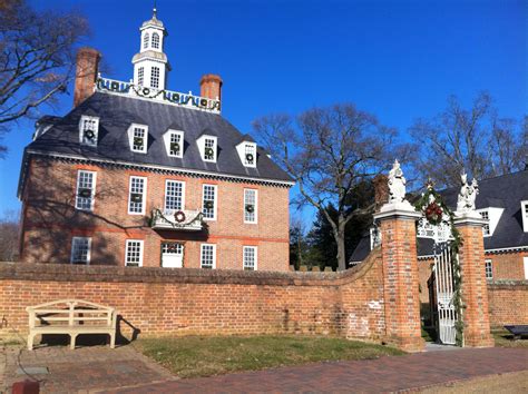 The Governors Palace In Colonial Williamsburg Virginia Decorated For