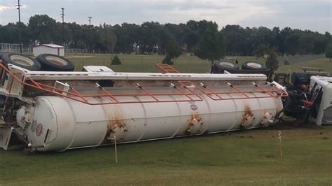 Out Of Control Semi Rolls Over On Yoakum County Golf Course