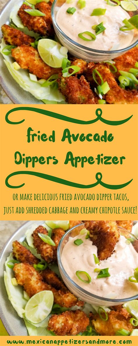Fried Avocado Dippers Recipe Mexican Side Dishes Appetizer Recipes