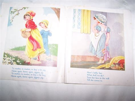 Vintage Ding Dong Dell And Other Rhymes Linenette Book