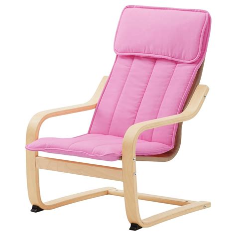 The poäng armchair starts with the frame. IKEA POANG Children's Armchair, Birch Veneer, Almas Pink ...