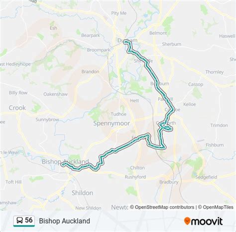 56 Route Schedules Stops And Maps Bishop Auckland Updated